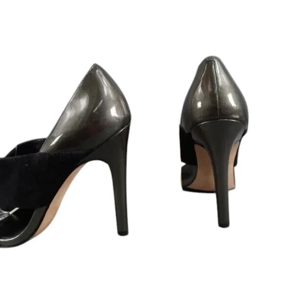 Cole Haan Shoes Women 7 Pump Fashion Stiletto Formal Party Suede Patent Open Toe - Picture 8 of 15